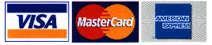 Visa, Master Card, Amex